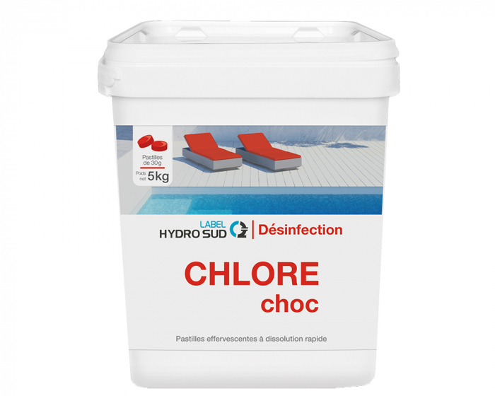 CHLORE CHOC PASTILLE 5KG - Chlore choc de piscine